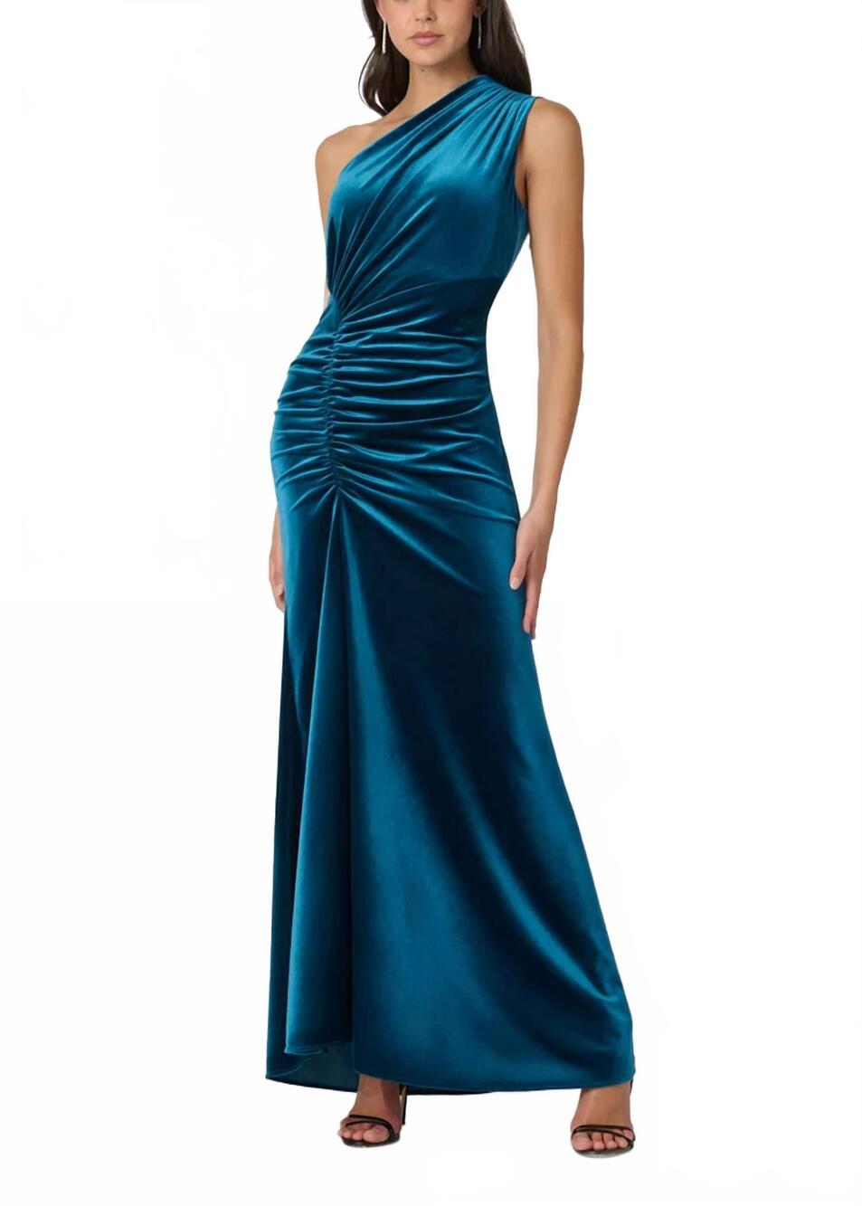 NEW SHOSHANNA midnight amaryllis dress in slate blue